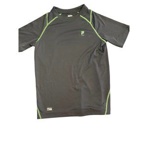Fila Sport Active Black Polyester Shirt M 10/12 Boys Kids Clothes